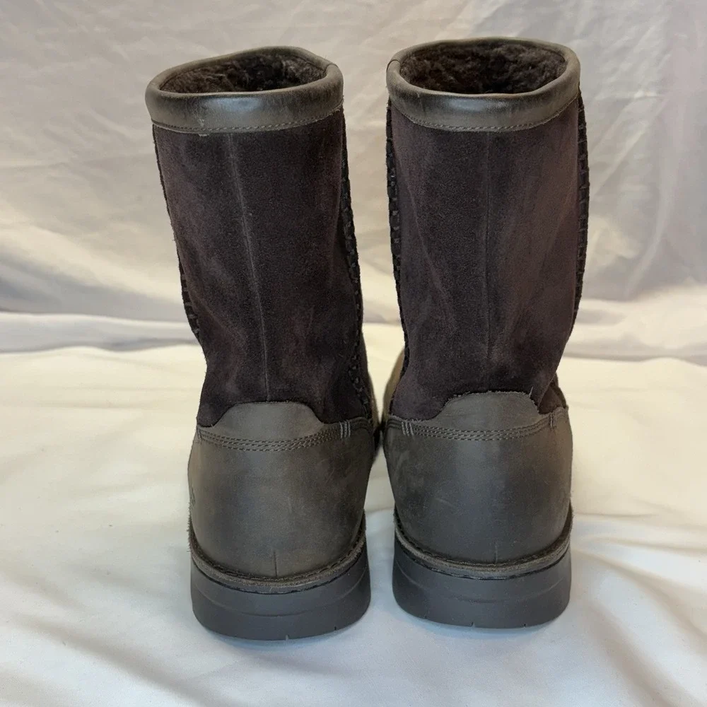 Ugg Foerster Sheepskin Leather Boots Mens 12 Suede Waterproof Wool Lined 1007796